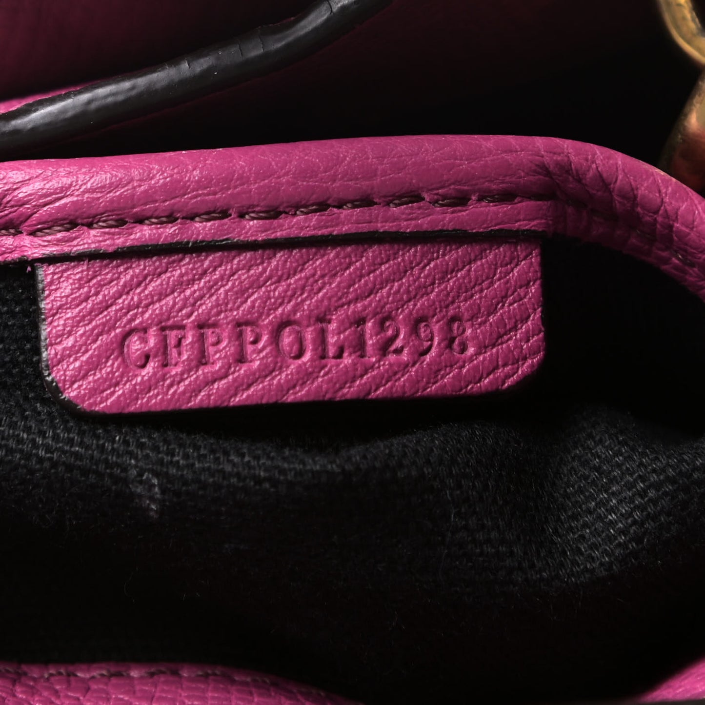 Grainy Calfskin House Check Small Banner Tote Brilliant Fuchsia