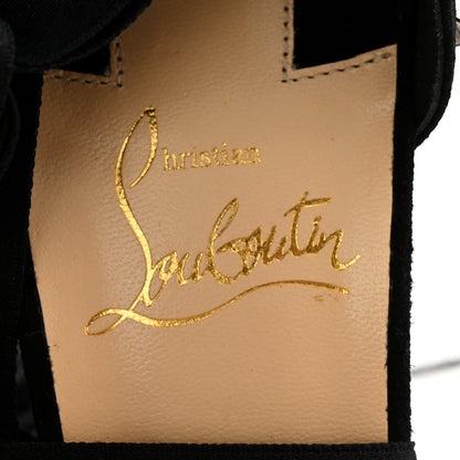 Christian Louboutin Velour Spikes Fairy 100 Pumps 37 Black 7 of 8