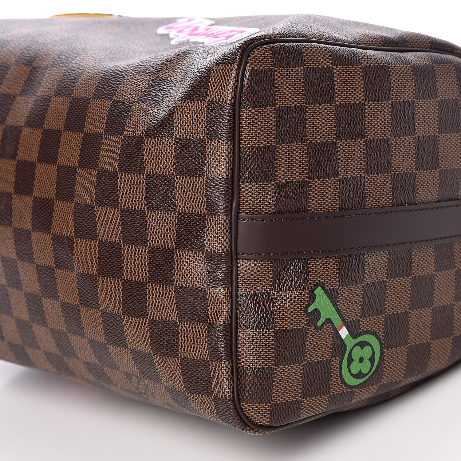 Louis Vuitton Damier Ebene Patches Speedy Bandouliere 30 9 of 9