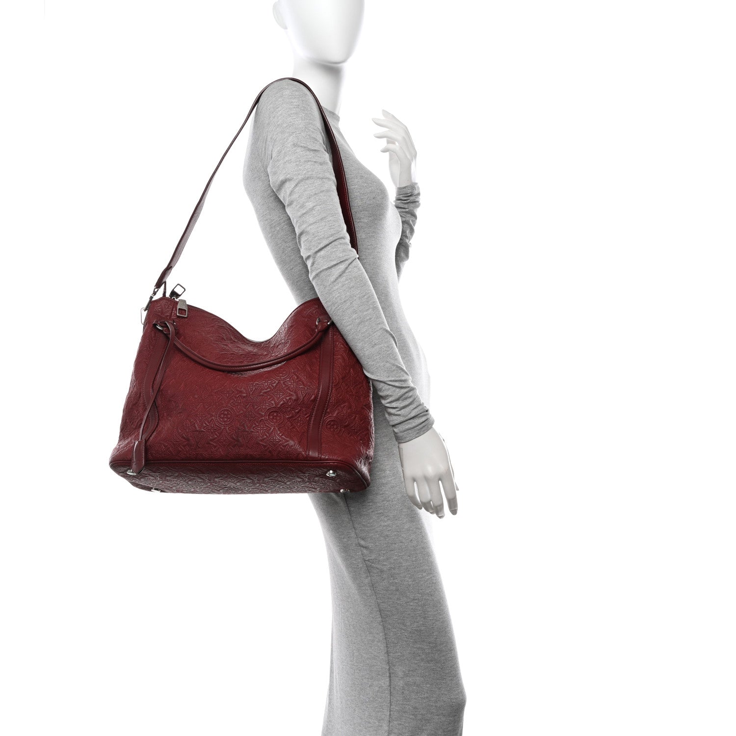 Louis Vuitton Monogram Lambskin Antheia Ixia MM Fuchsia 2 of 13