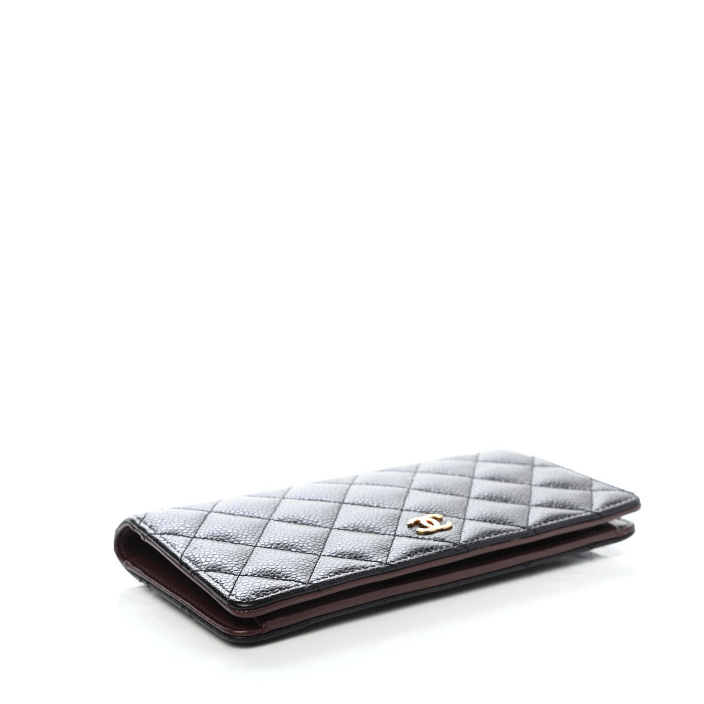 Caviar Quilted Yen Wallet Black