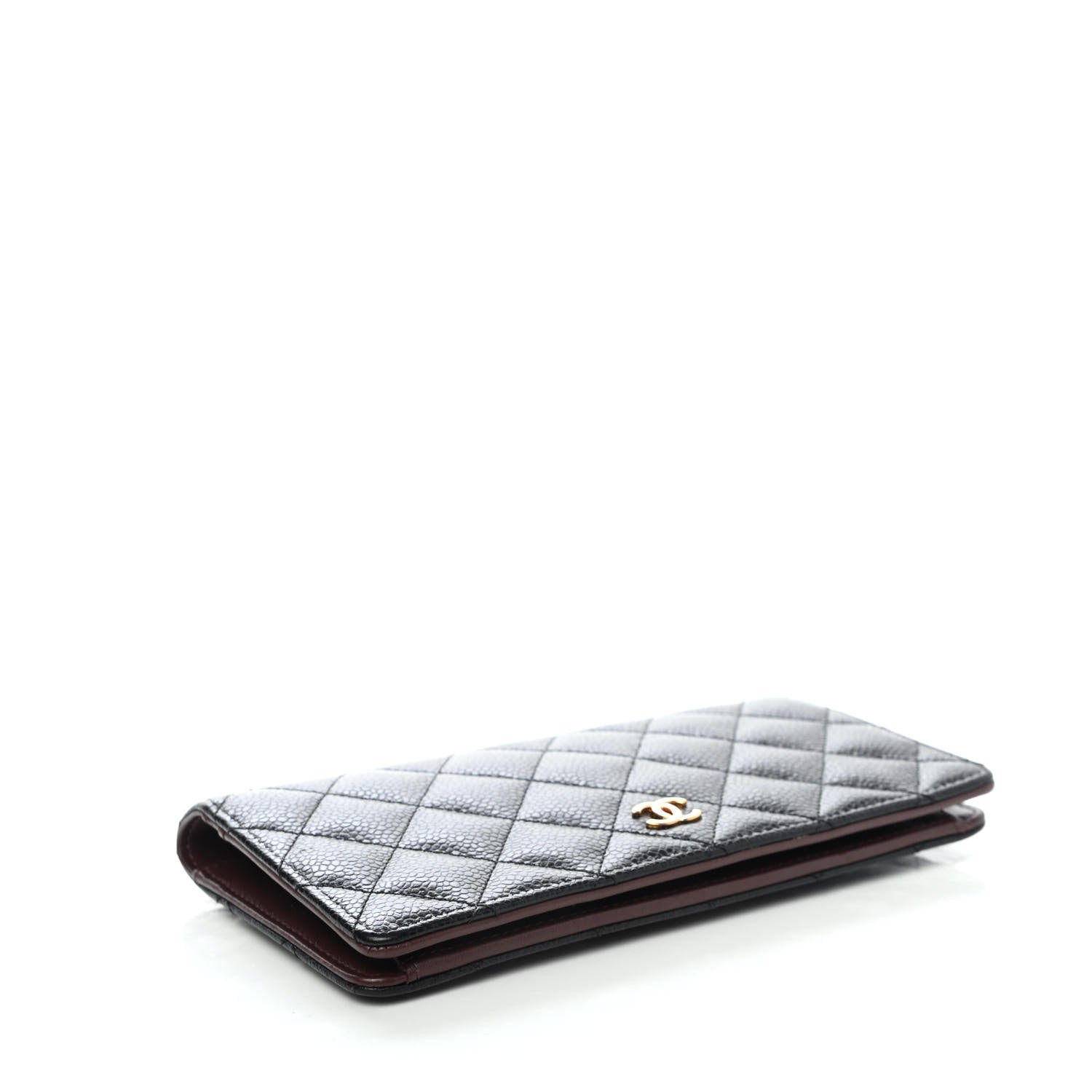 Chanel Caviar Quilted Yen Wallet Black 3 of 4