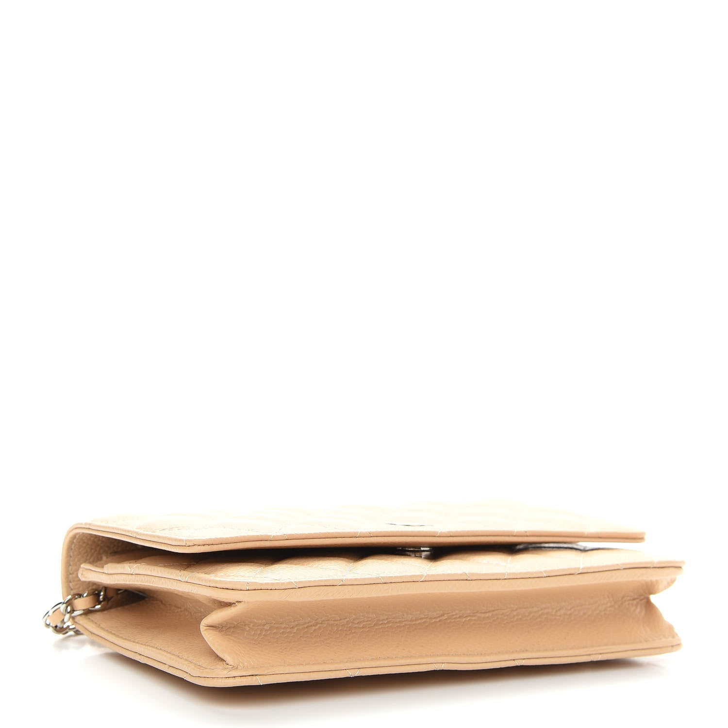 Chanel Caviar Quilted Wallet On Chain WOC Beige 4 of 10