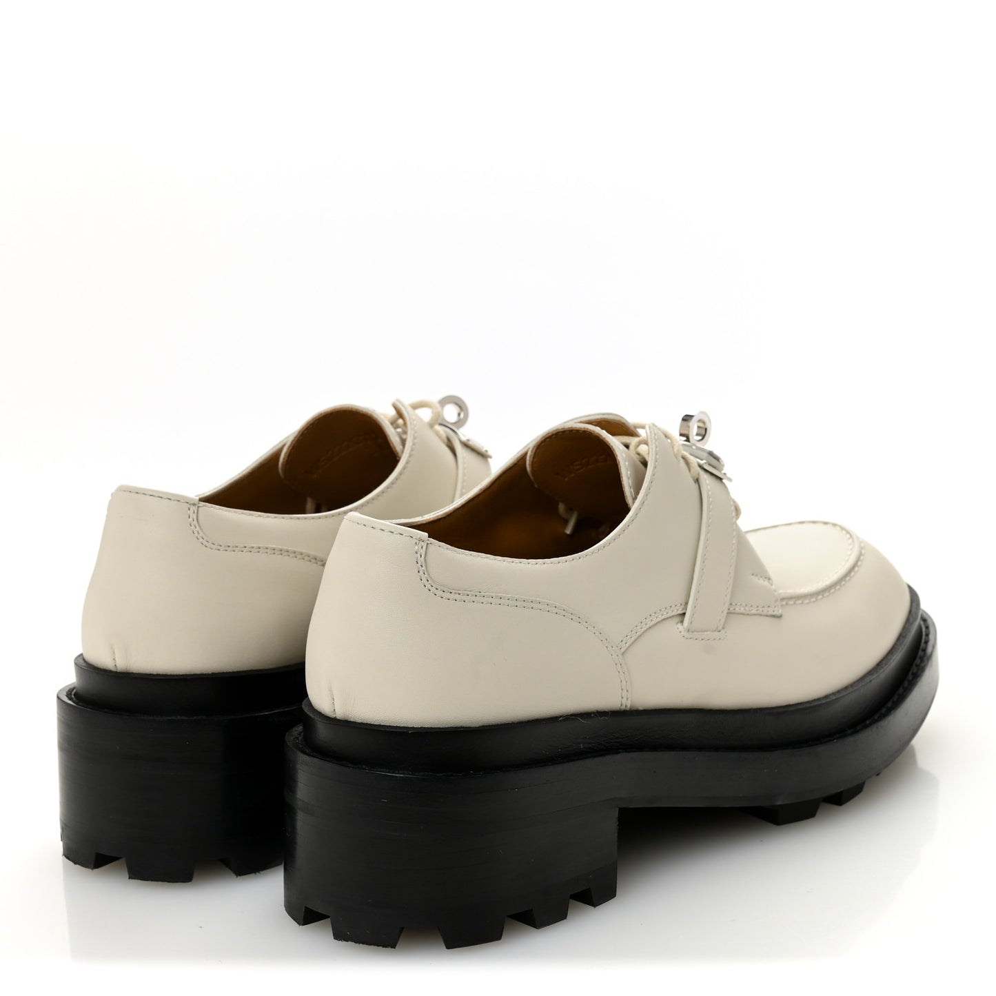 Glossed Calfskin First Derby 36.5 Beige Glaise