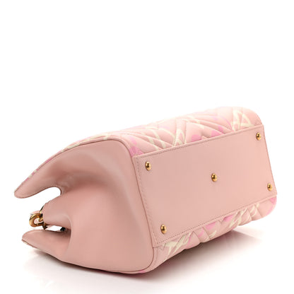 Gucci Calfskin Matelasse GucciGhost Small GG Marmont Tote Perfect Pink Rosa Ivory 5 of 10