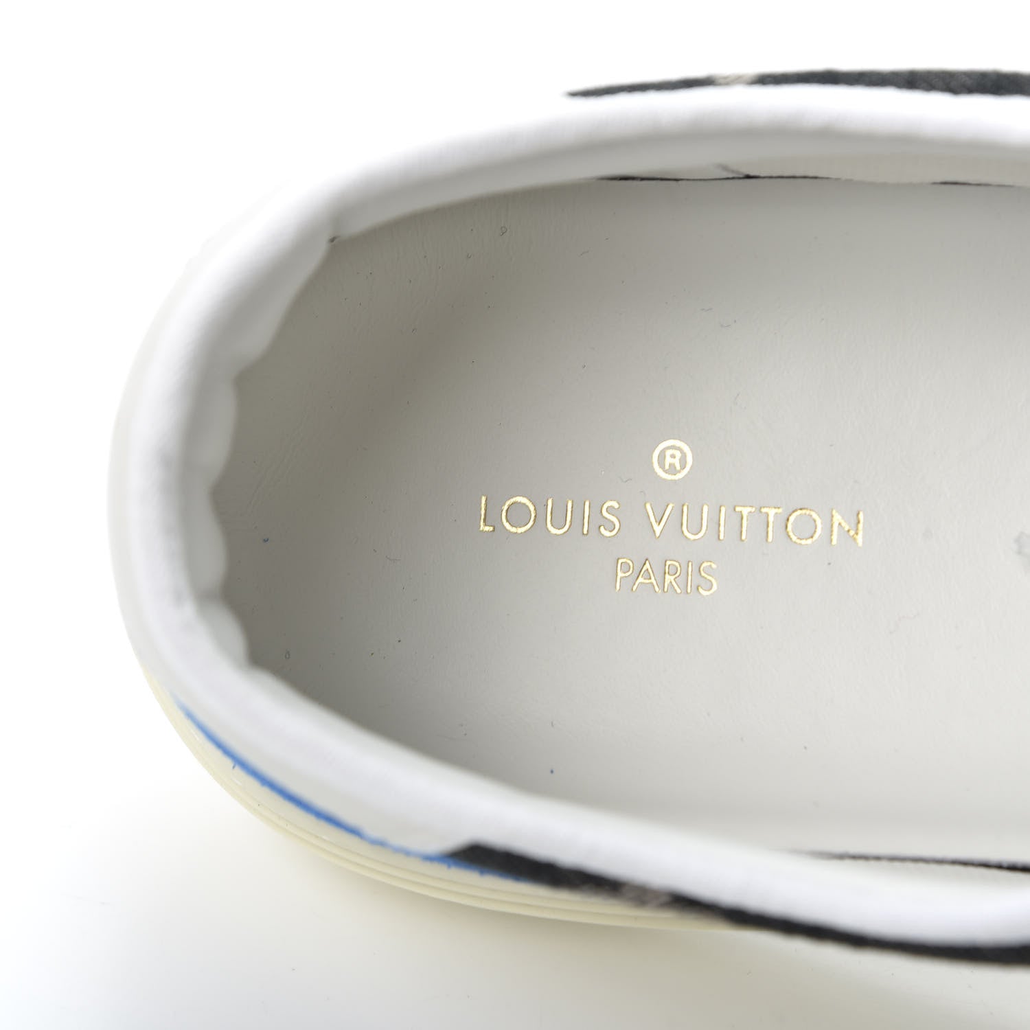 Louis Vuitton Suede Savane Monogram Mens Trocadero Richelieu Sneakers 9.5 Blue 7 of 10