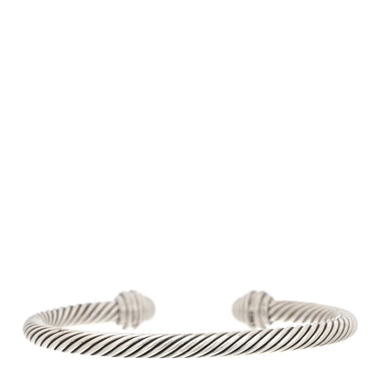 David Yurman Sterling Silver Diamond Pearl 5mm Cable Classics Princess Bracelet 2 of 4