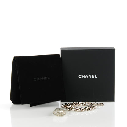 Chanel Plexiglass Pearl CC Padlock Bracelet Silver 6 of 6