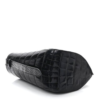 Lanvin Alligator Small Hook Bag Black 5 of 12