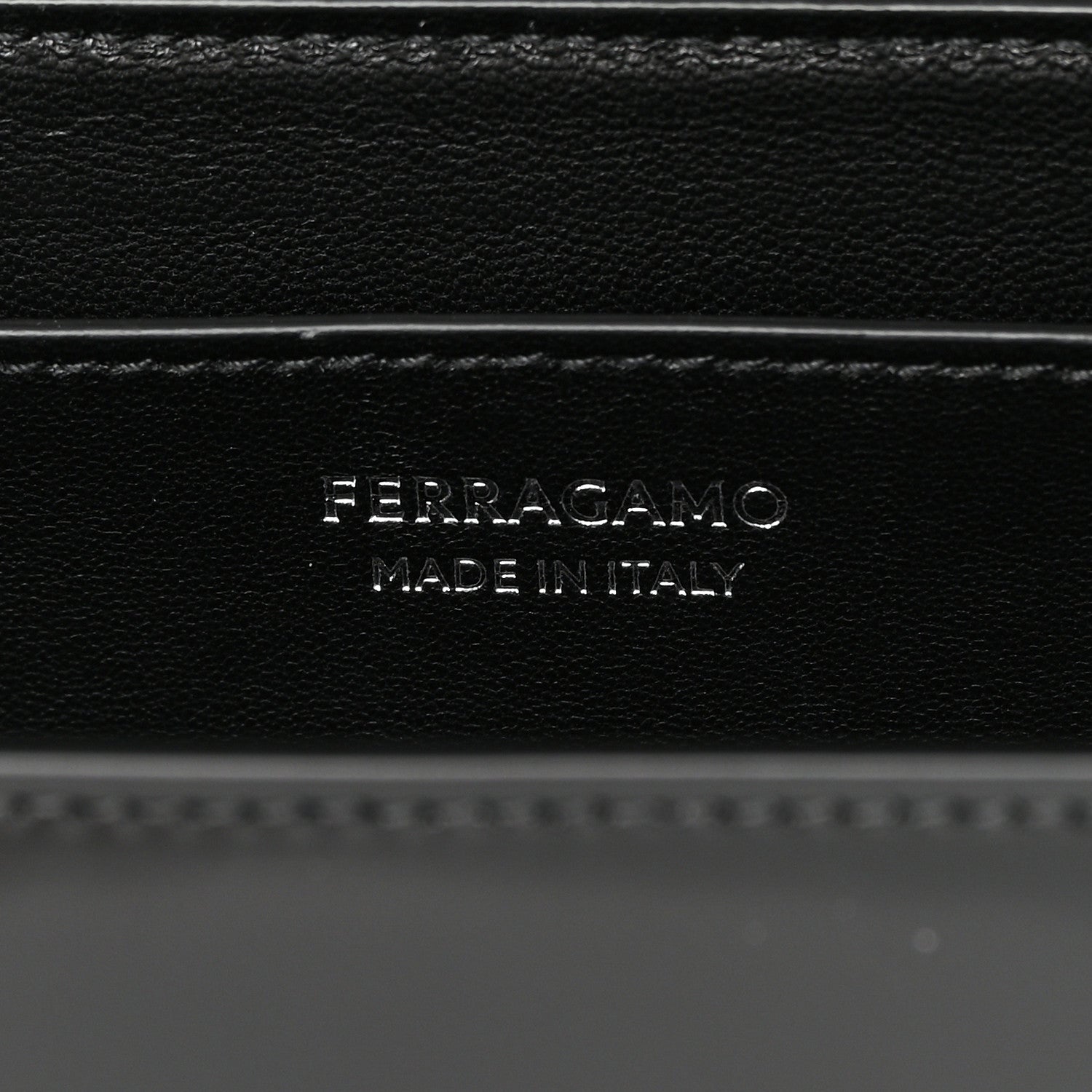 Salvatore Ferragamo Calfskin Geometric Shoulder Bag Black 6 of 11