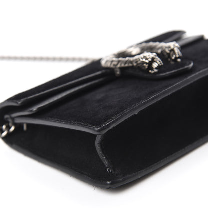 Gucci Suede Super Mini Dionysus Shoulder Bag Black 6 of 9