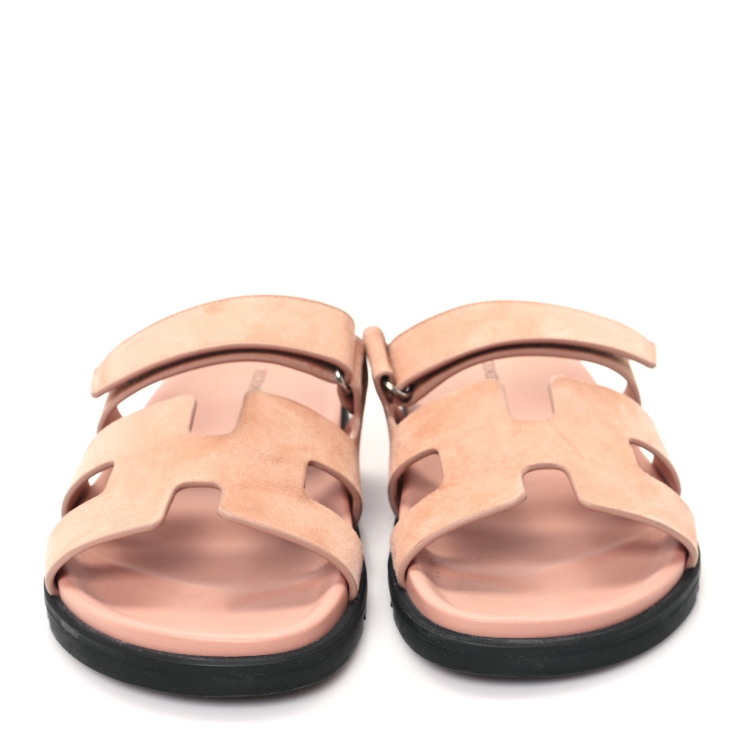 Hermes Suede Goatskin Womens Chypre Sandals 40.5 Nude 3 of 12