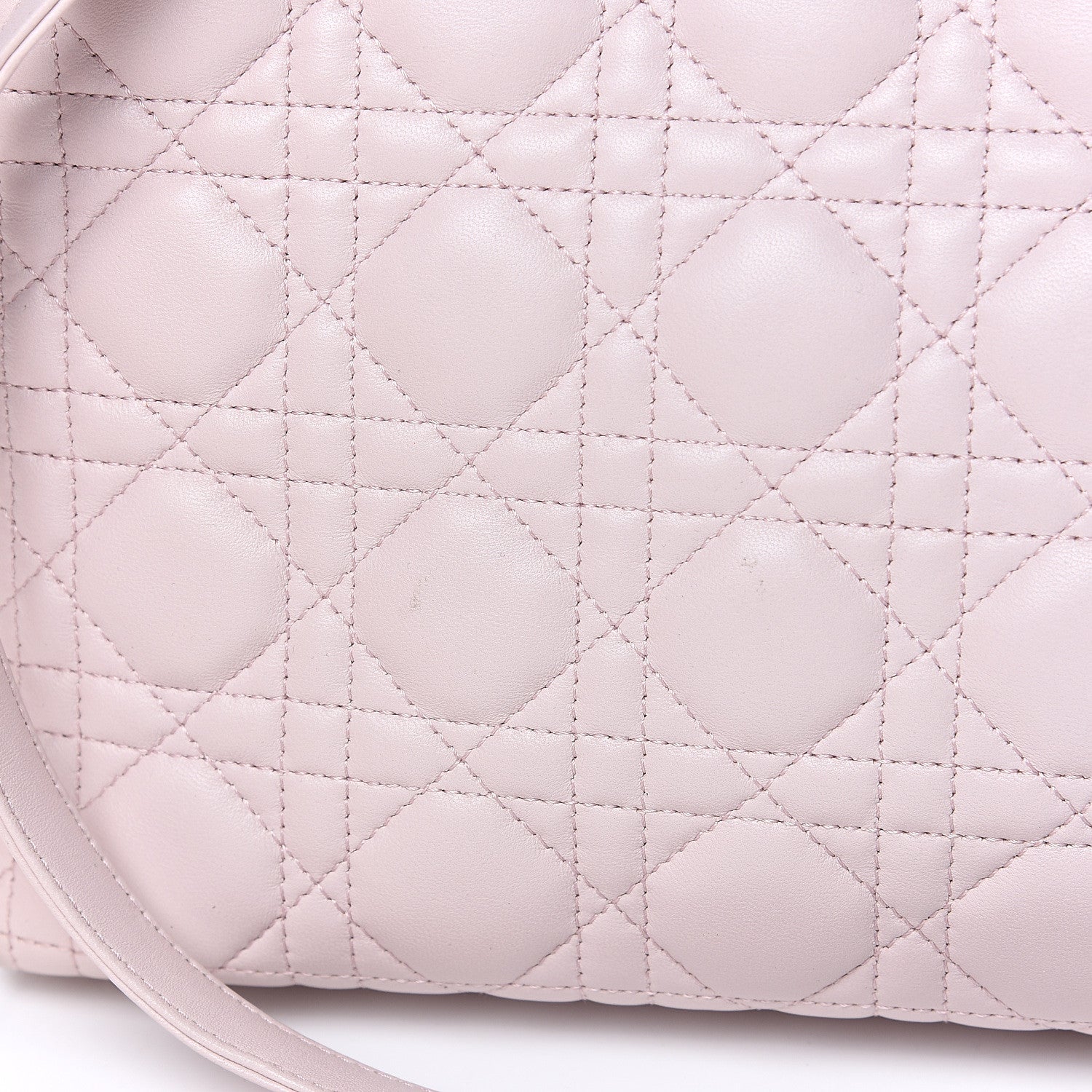 Christian Dior Lambskin Cannage Large Lady Dior Rose Poudre 11 of 13