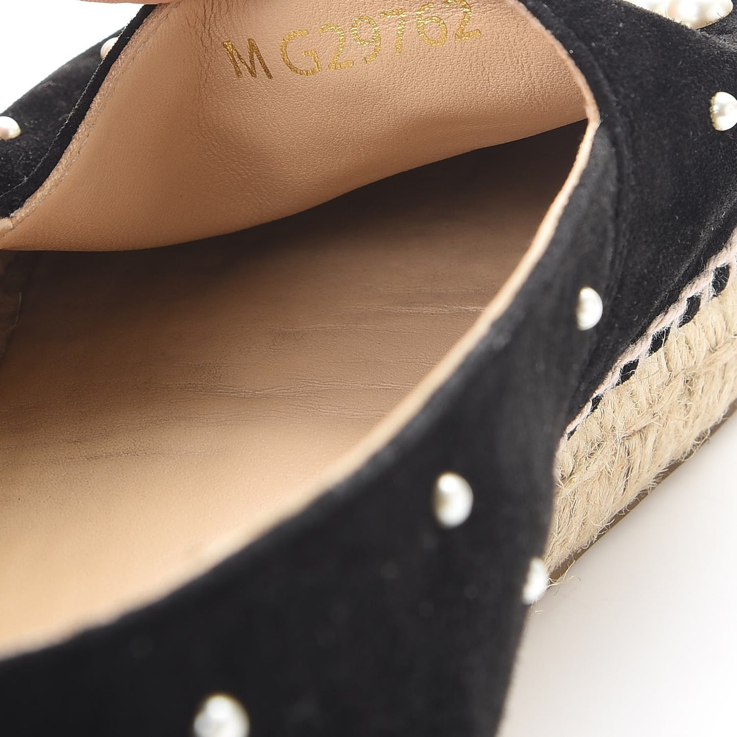 Suede Pearl CC Espadrilles 40 Black