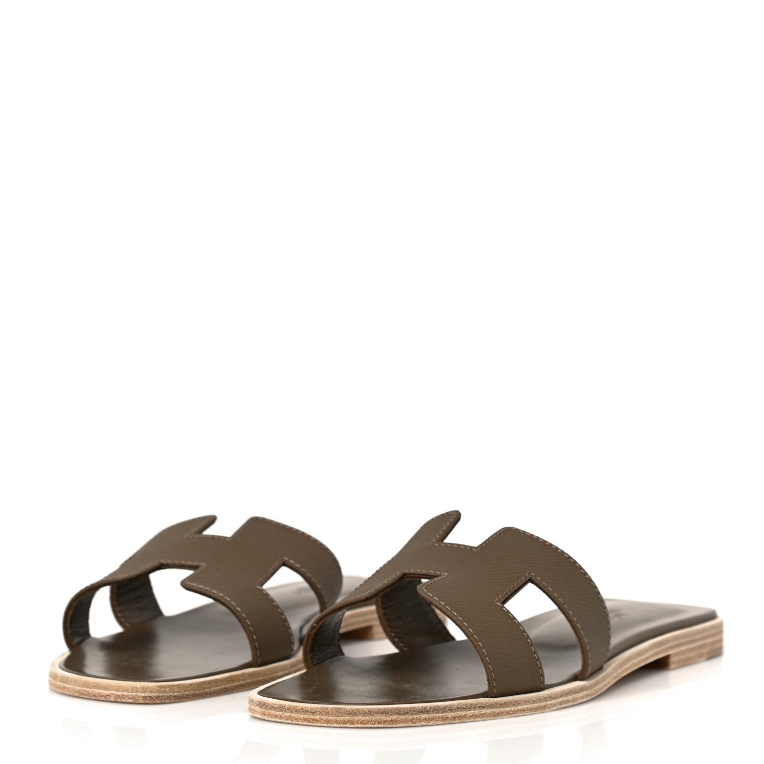 Hermes Epsom Oran Sandals 36 Etoupe 3 of 11