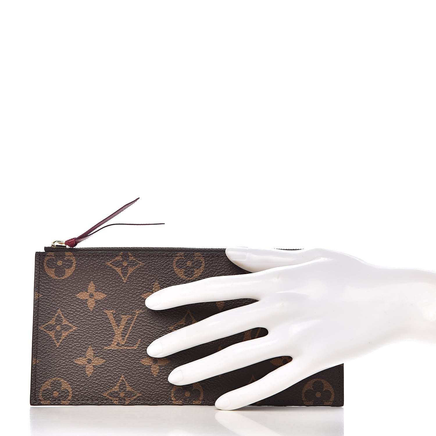 Louis Vuitton Monogram Felicie Chain Wallet Zippered Insert Fuchsia 2 of 6