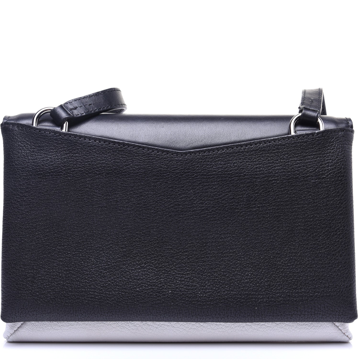Givenchy Calfskin Duetto Crossbody Bag White Black 9 of 11