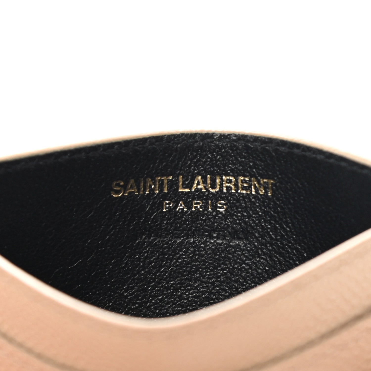 Saint Laurent Grain De Poudre Monogram Credit Card Case Nude Powder 6 of 10