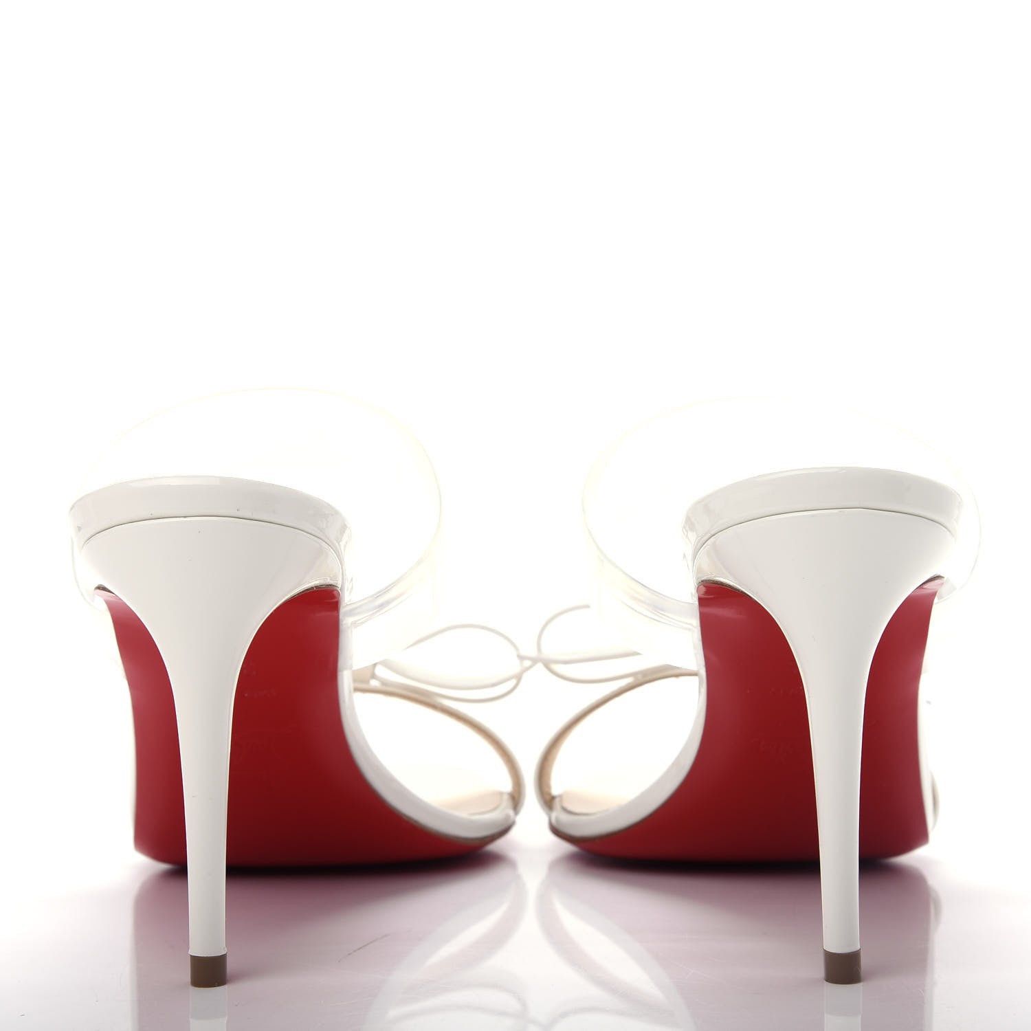 Christian Louboutin Patent PVC Just Nodo 85 Slide Sandals 36.5 White 7 of 11