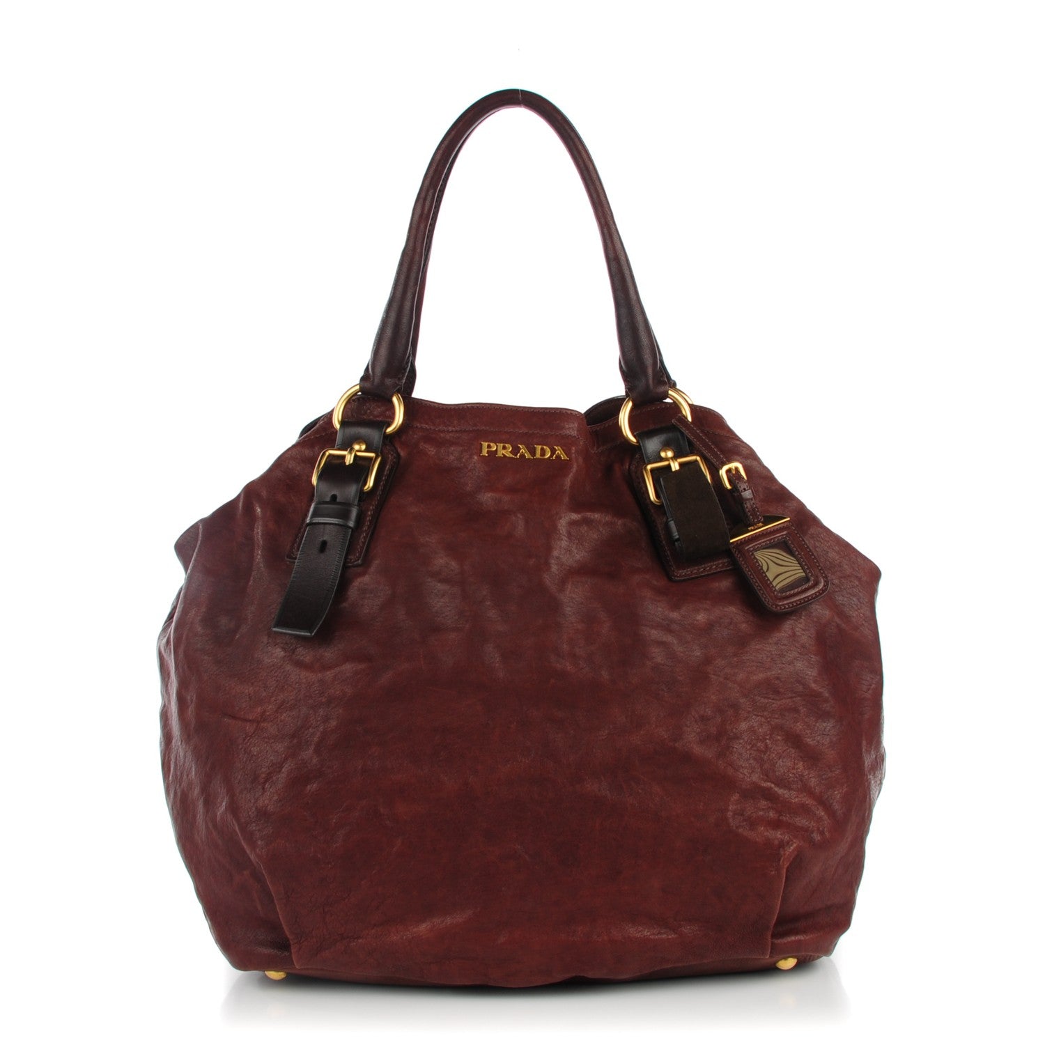 Prada Nappa Aviator Shoulder Bag Bruciato 1 of 9