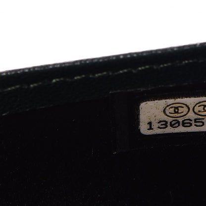 Chanel Lambskin Camellia Embossed Yen Wallet Green 8 of 9