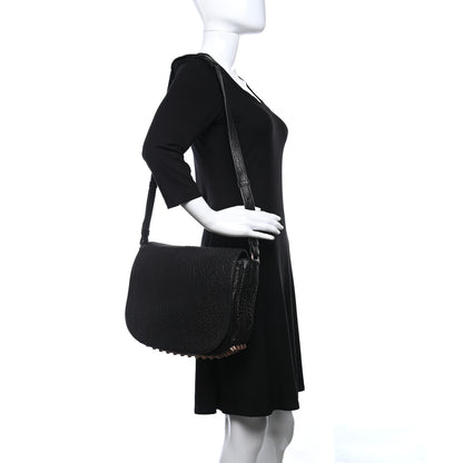 Alexander Wang Pebbled Lambskin Lia Sling Black Rose Hardware 2 of 10