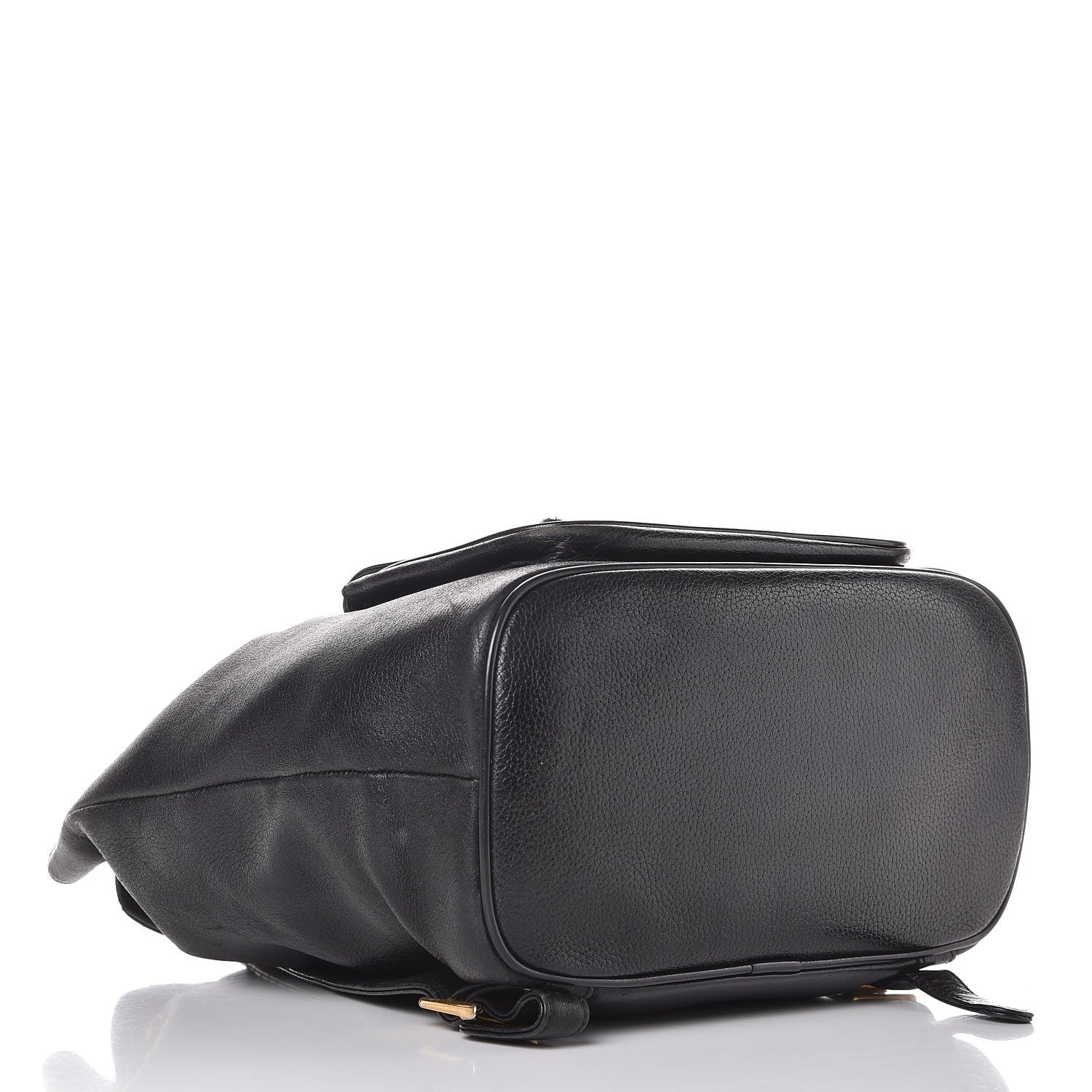 MCM Grained Calfskin Studded Drawstring Backpack Black 4 of 15