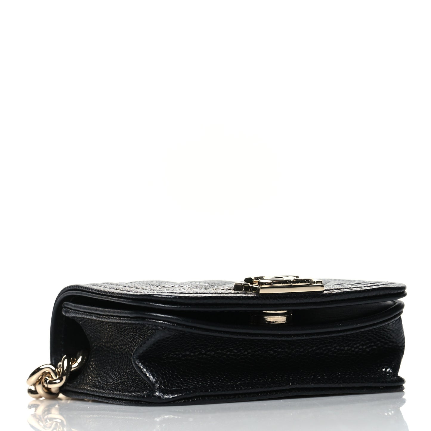 Caviar Quilted Boy Flap Waist Belt Bag Black
