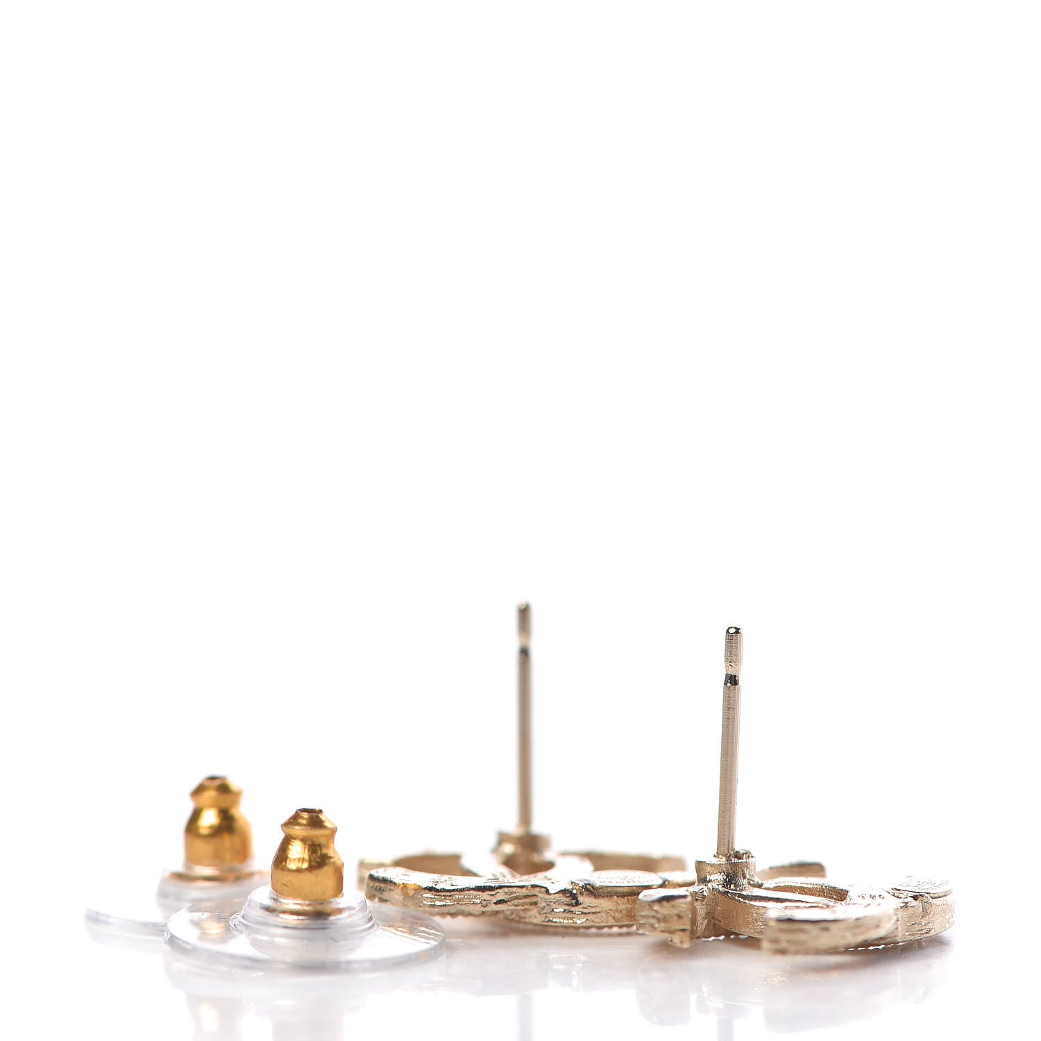 Chanel Crystal CC Earrings Gold Multicolor 3 of 5