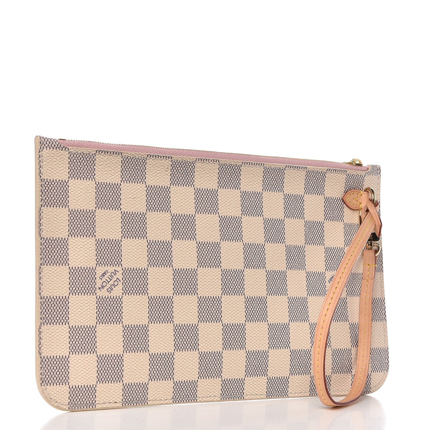 Louis Vuitton Damier Azur Neverfull MM GM Pochette Rose Ballerine 3 of 7