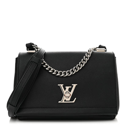 Louis Vuitton Calfskin Lockme II Chain Bag BB Black 1 of 12