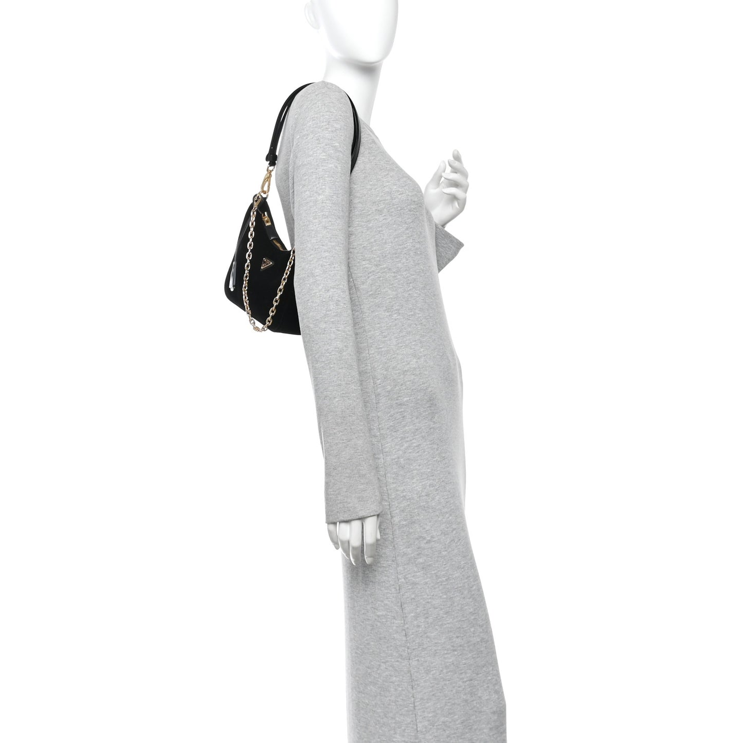 Velvet Nappa Mini Re-Edition Shoulder Bag Black