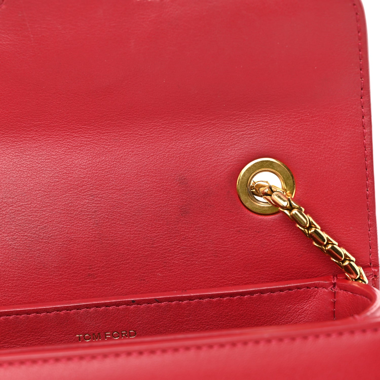 Tom Ford Calfskin Small Sienna Shoulder Bag Red 12 of 17