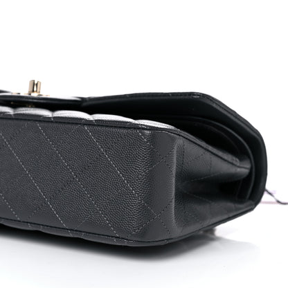 Chanel Caviar Quilted Medium Double Flap Dark Grey 9 of 10