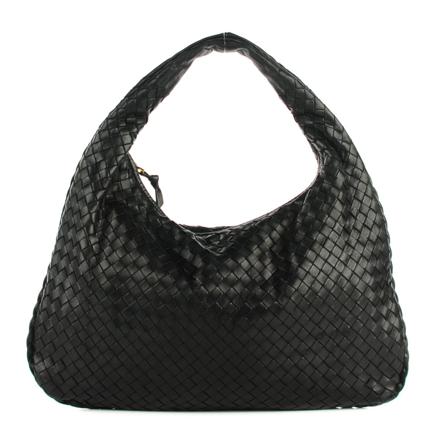 Nappa Intrecciato Medium Veneta Hobo Black
