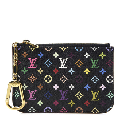 Louis Vuitton Monogram Multicolor Key Pouch Black Grenade 1 of 9