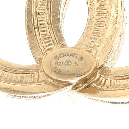 Chanel Crystal CC Bow Dangle Earrings Gold 4 of 4