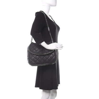 Stella McCartney Shaggy Deer Quilted Falabella Shoulder Bag Black 2 of 8