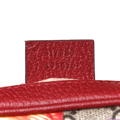 Gucci GG Supreme Monogram Flora Web Mini Ophidia Shoulder Bag Red 7 of 10