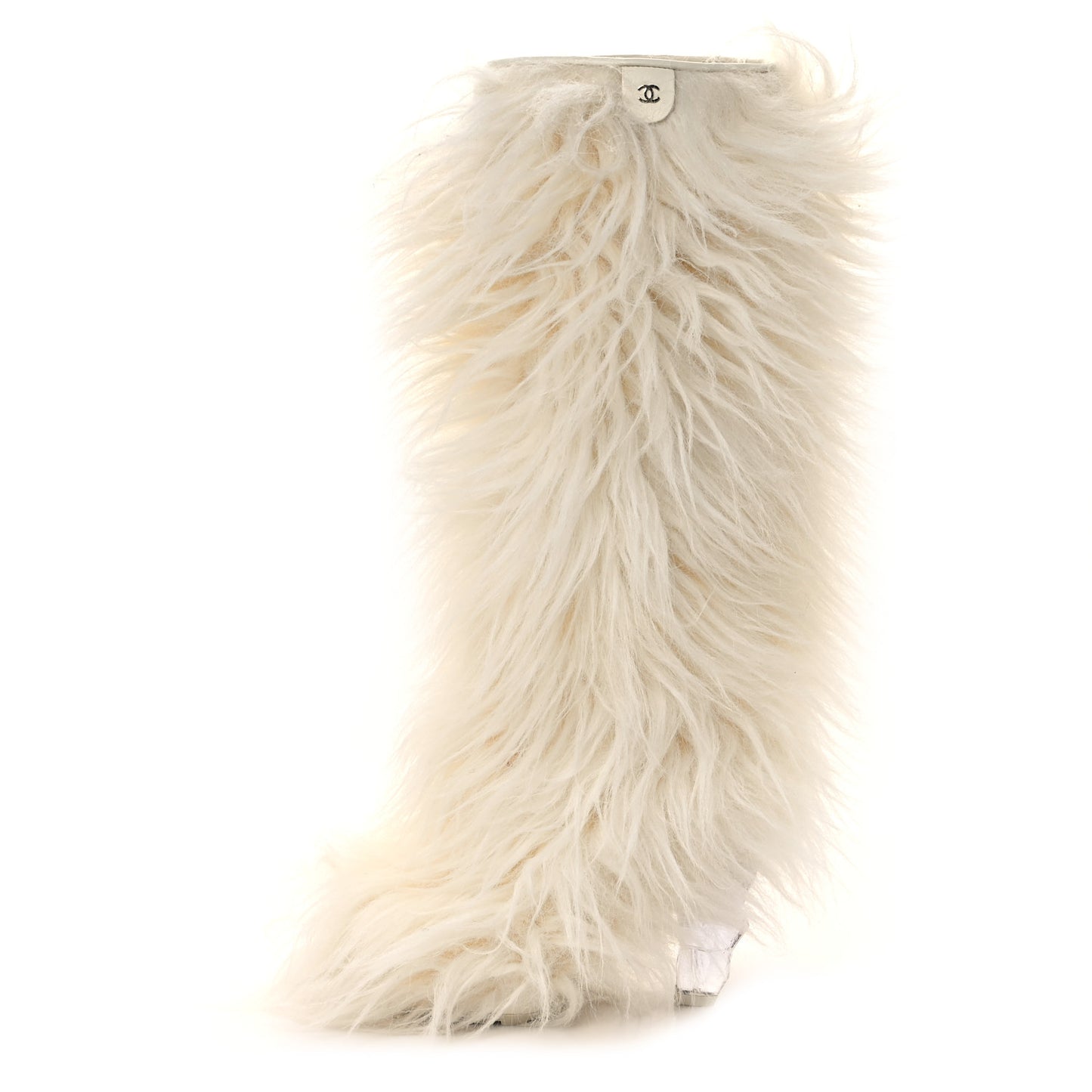 Fantasy Fur Icicle Heel Mukluks Boots 39 Ecru