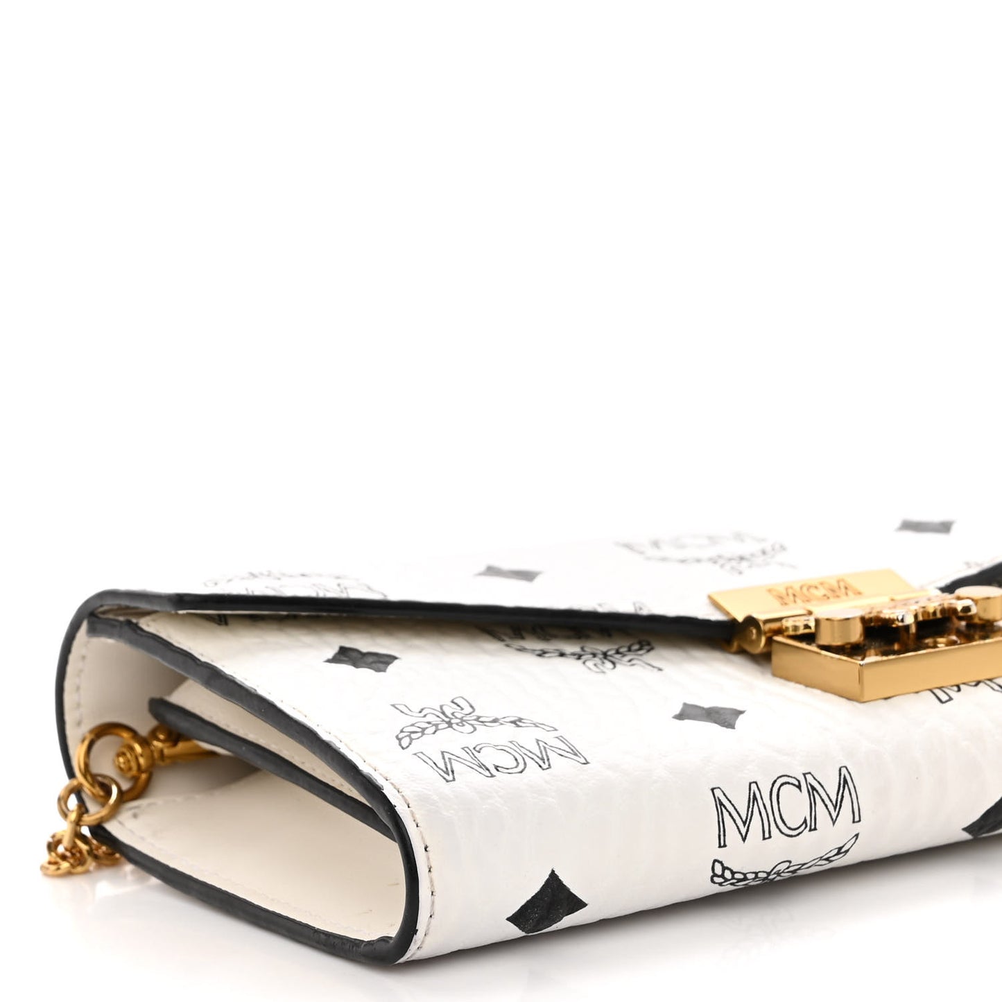 Visetos Large Patricia Wallet On Chain White