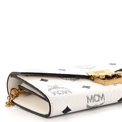 MCM Visetos Large Patricia Wallet On Chain White 8 of 10