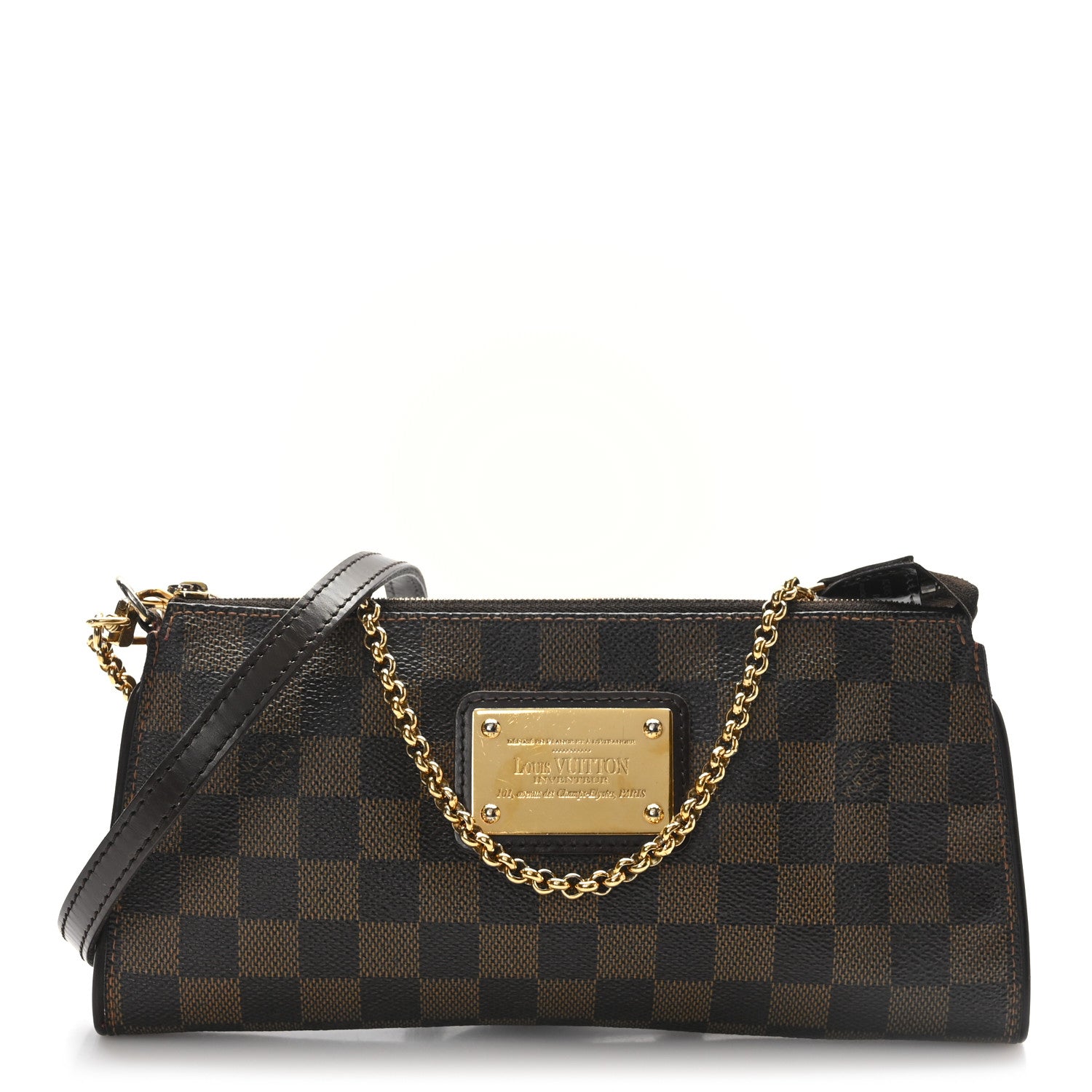 Louis Vuitton Damier Ebene Eva Clutch 1 of 9