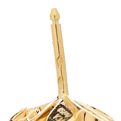 Van Cleef & Arpels 18K Yellow Gold Diamond Mini Frivole Pave Earrings 3 of 5