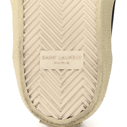 Saint Laurent Canvas Skull Print Skate Sneakers 40 Black White 5 of 12