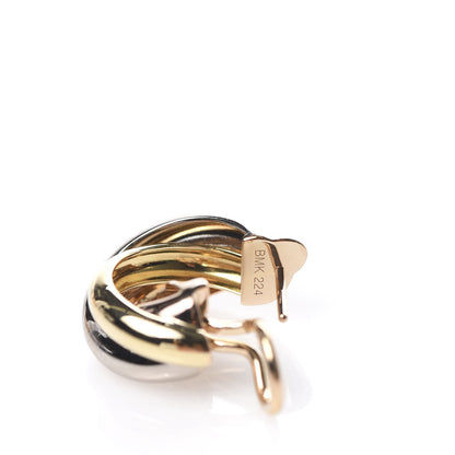 Cartier 18K Pink Yellow White Gold Small Trinity Earrings 4 of 5