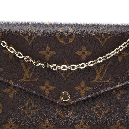Louis Vuitton Monogram Pochette Felicie Chain Wallet Fuchsia 10 of 11