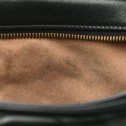 Gucci Calfskin Matelasse Small GG Marmont Chain Shoulder Bag Black 15 of 17