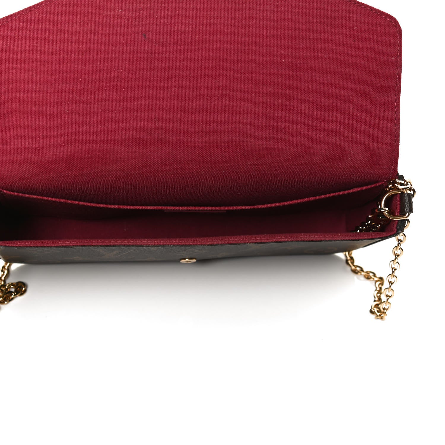 Louis Vuitton Monogram Pochette Felicie Chain Wallet Fuchsia 7 of 11