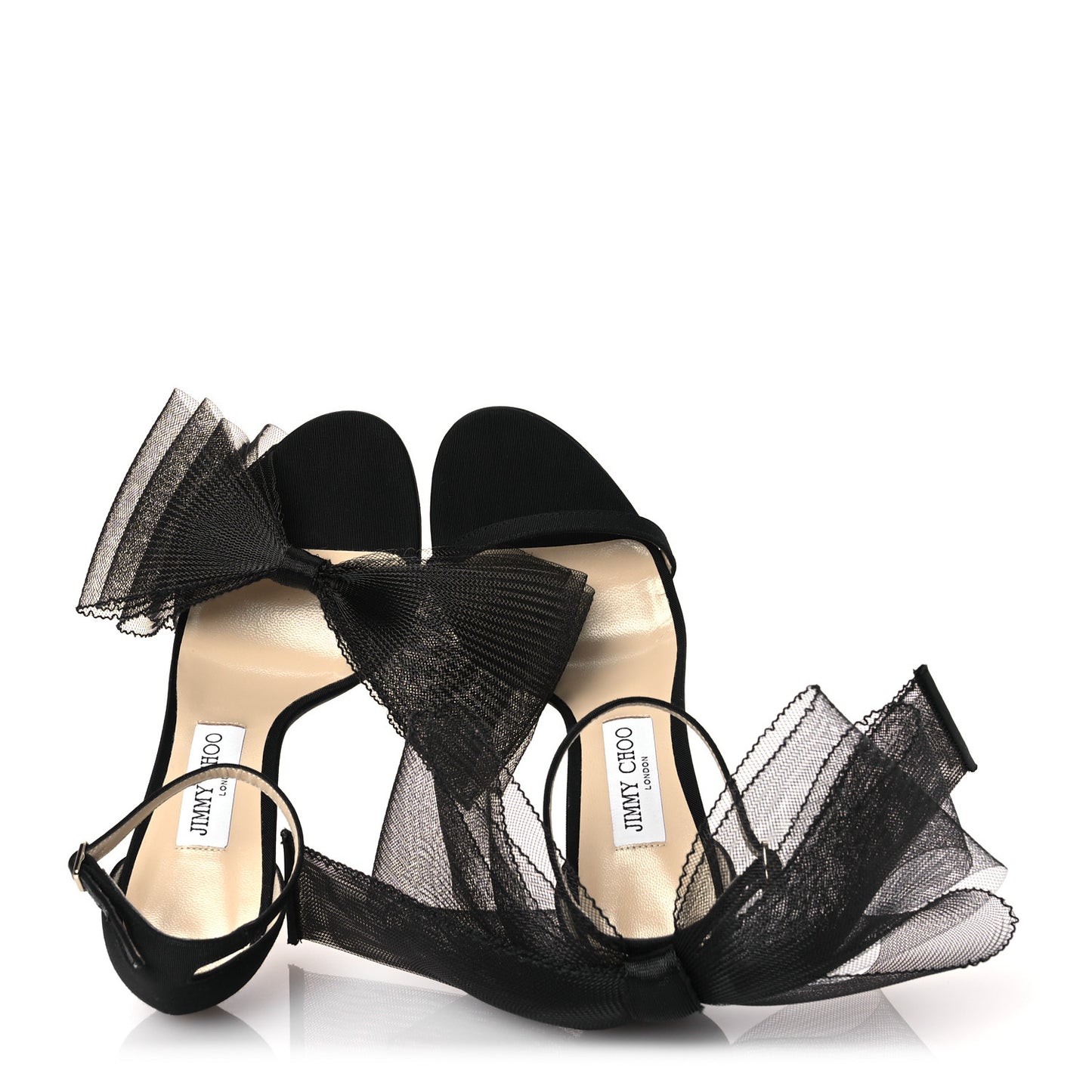 Grosgrain Aveline Bow 100 Sandals 39 Black